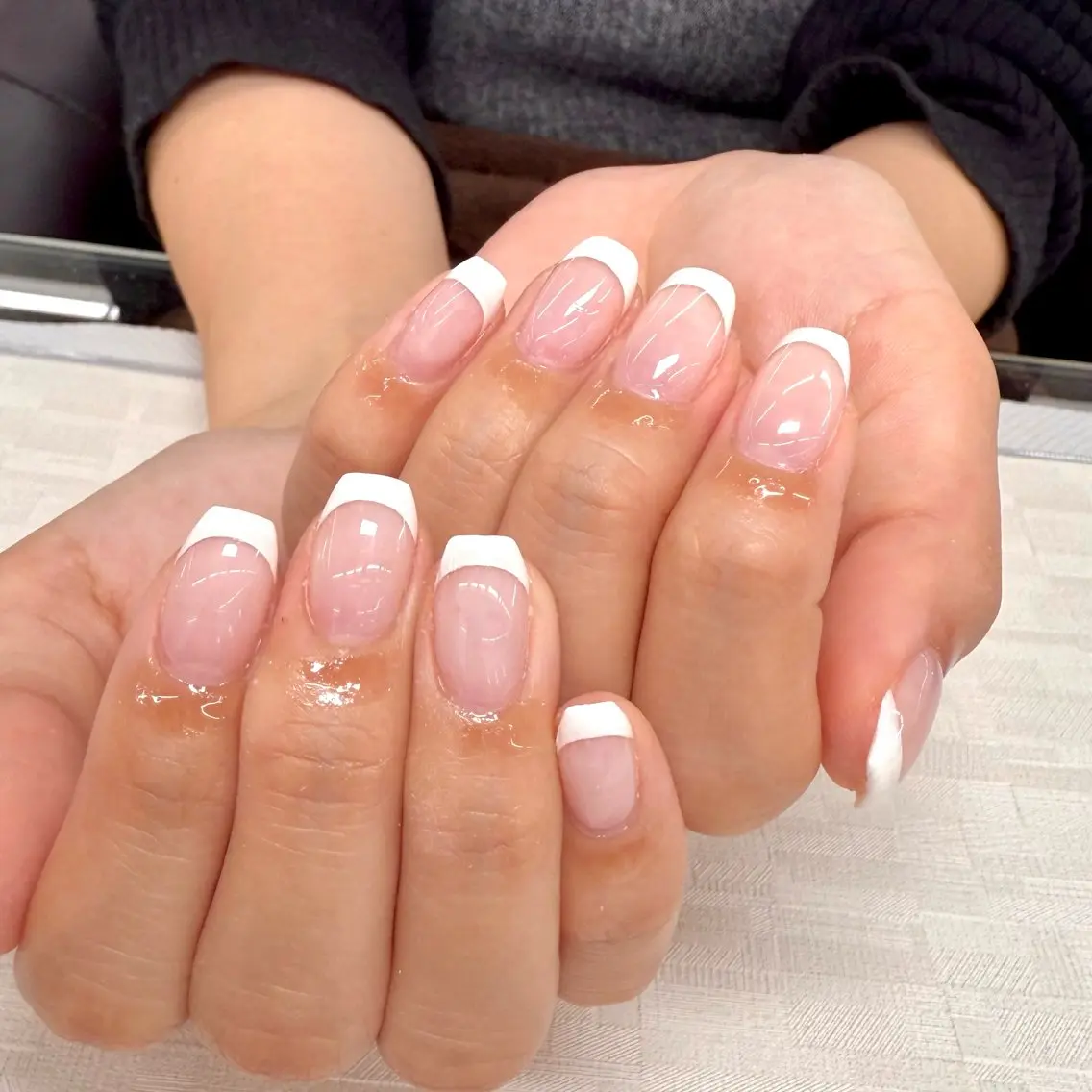 ネイル MAXKELLY正池 白フレンチ募集🕊️のネイルデザイン