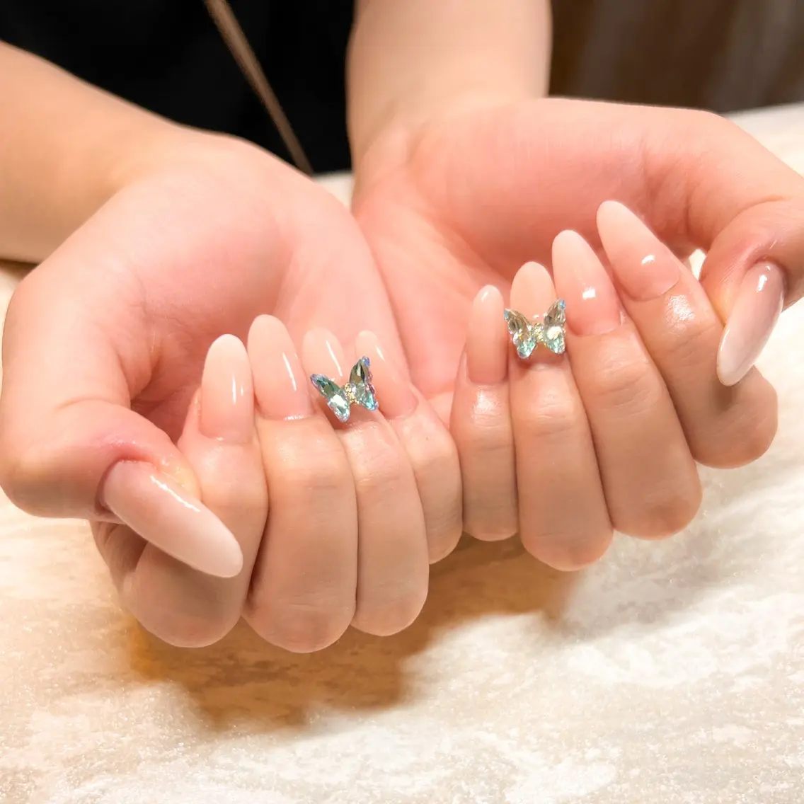 ネイル ピンク LEFTNAILS フィルインニュアンスのネイルデザイン
