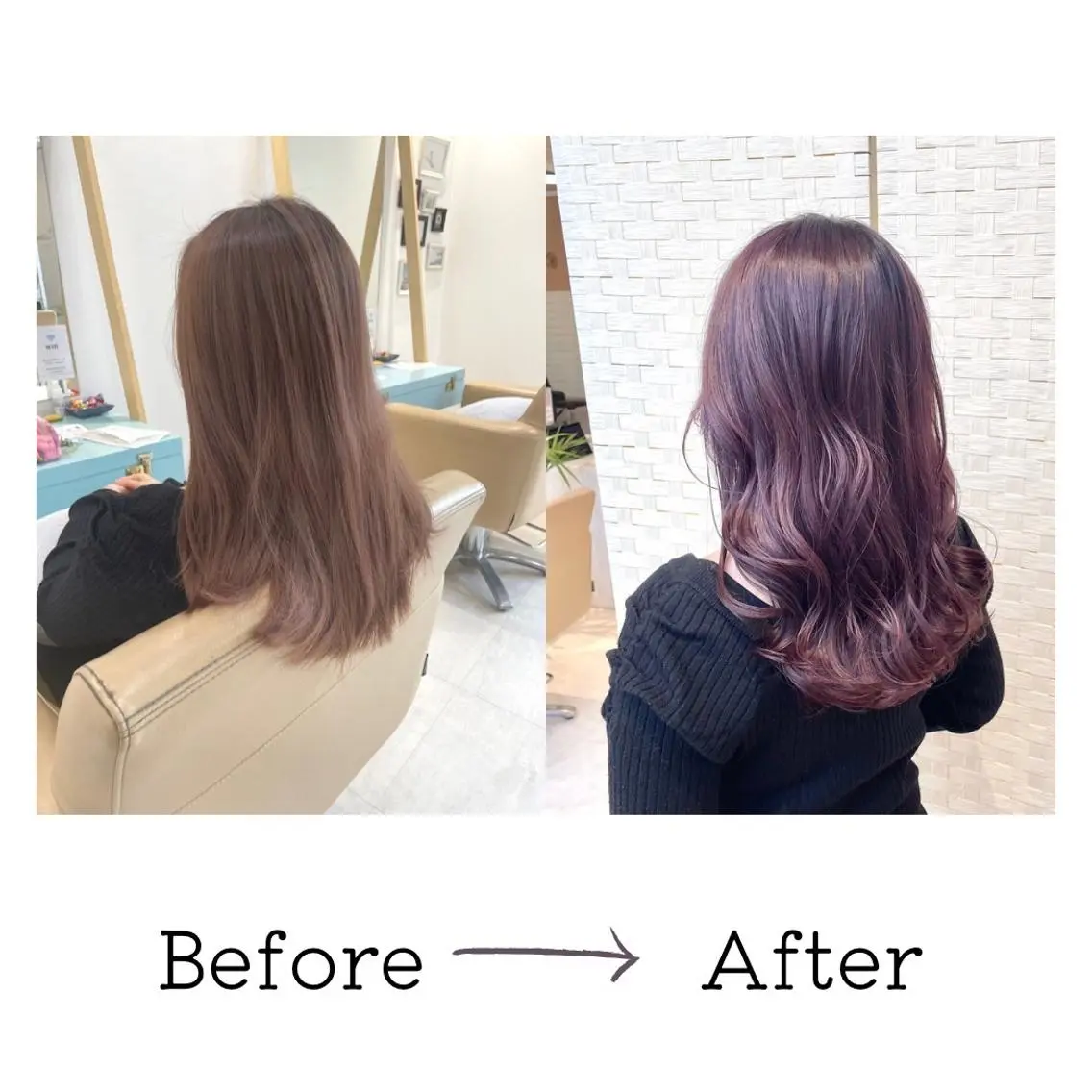 セミロング カラー 💫小顔カット TAROのヘアスタイル