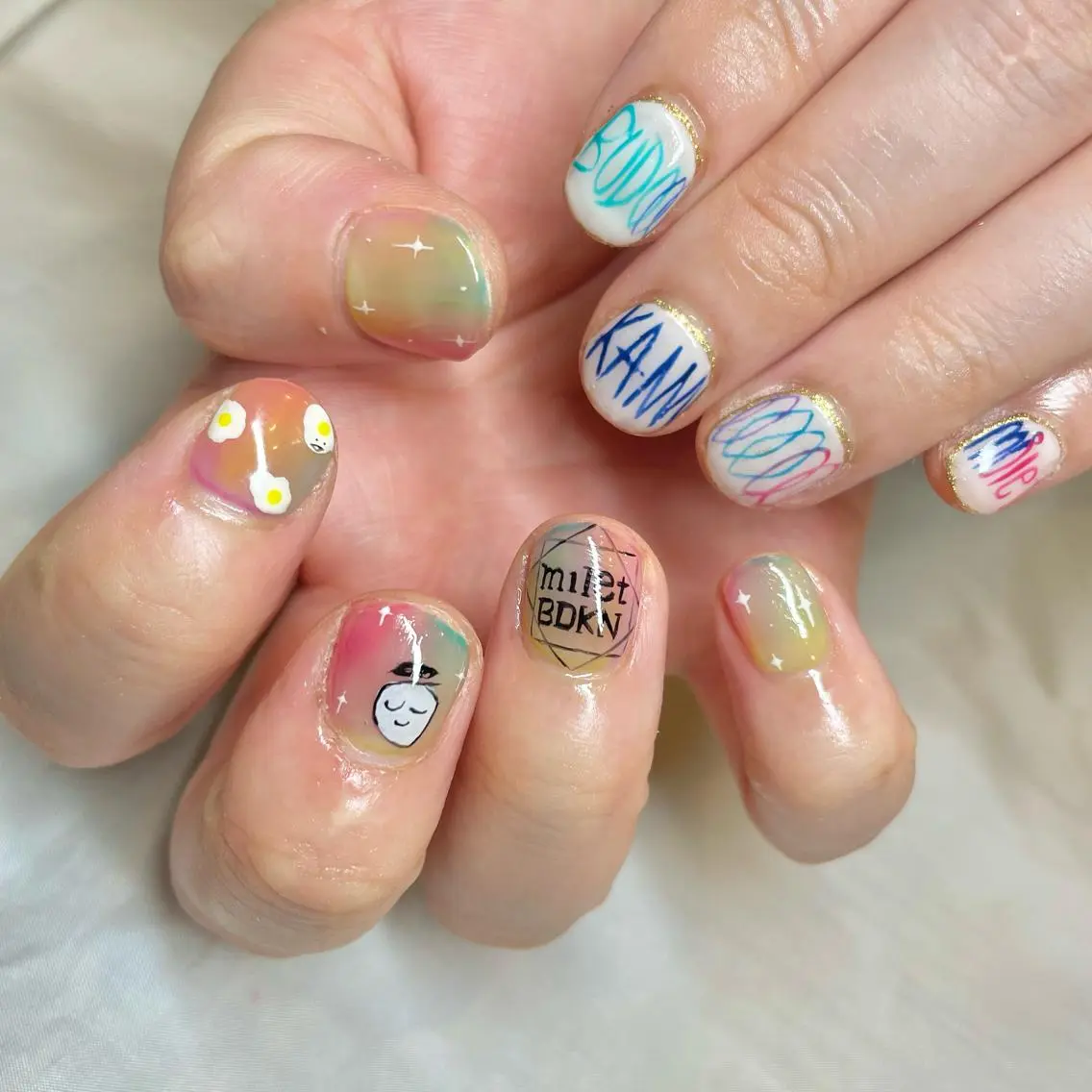 カラー パーマ ヘアアレンジ メンズ キッズ ネイル マツエク・マツパ アイブロウ アートネイル el. by Aoのネイルデザイン