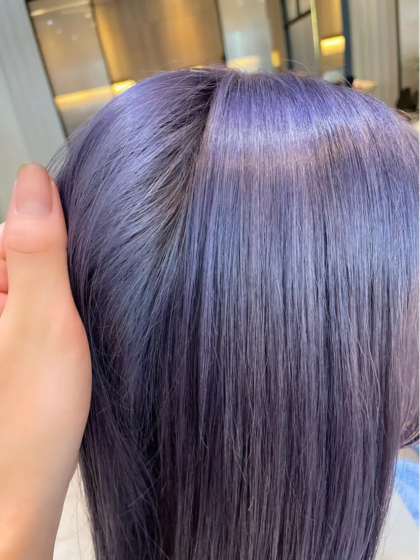 ロング カラー カット ヘアカラー 💘韓国レイヤー上 品カラーruru💘のヘアスタイル