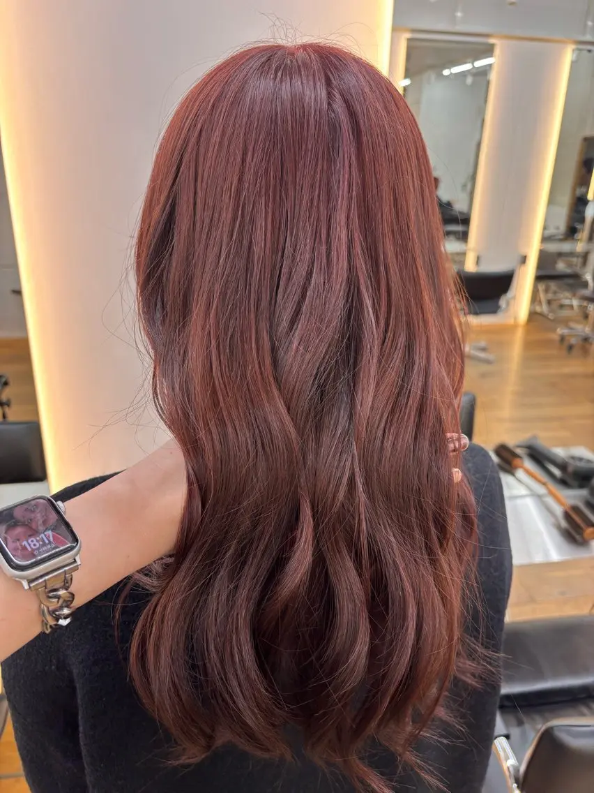 ミディアム カラー ブラウンカラー ヘアカラー ハードパーマ Rico💜のヘアスタイル