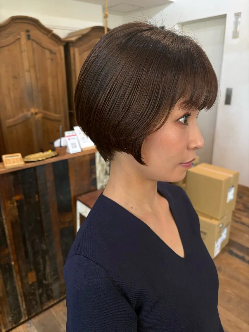 ショート ショートヘア 小顔カット 似合わせカット‪// 鶴我万唯華のヘアスタイル