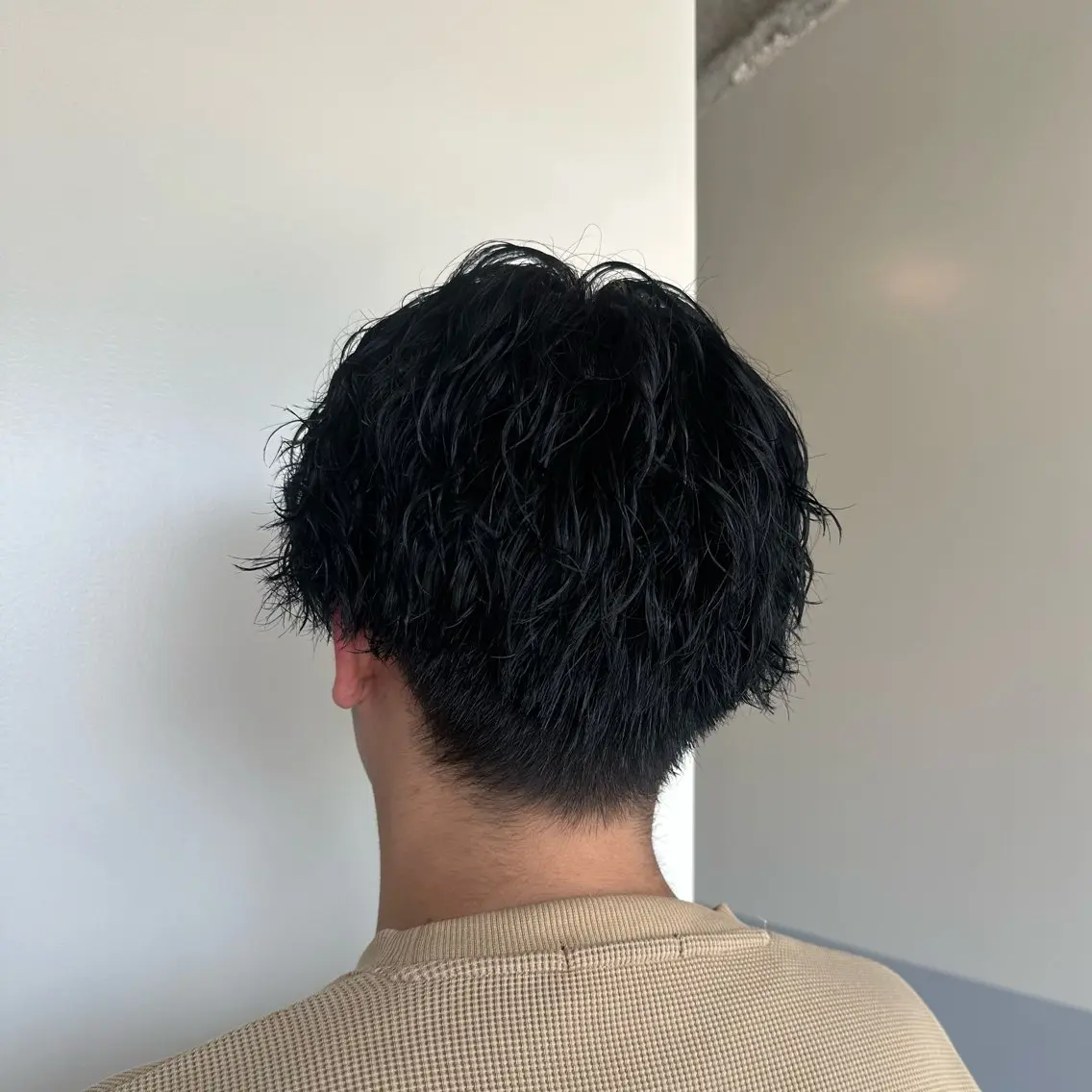ショート カラー 黒髪 ブルーカラー ブルーブラック 透明感カラー ハイライトカラー 艶カラー/岡崎 /おかもとななのヘアスタイル