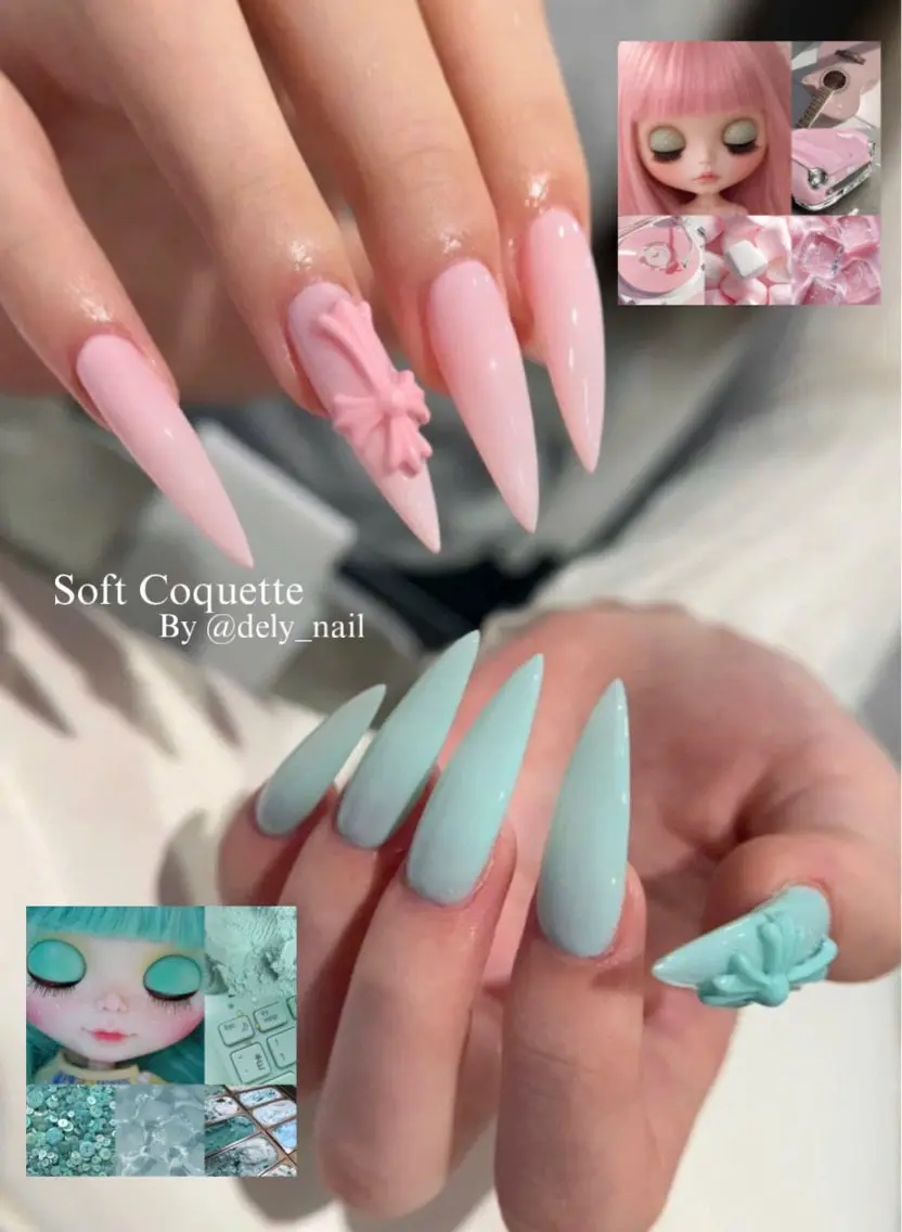 ロング 韓国風ヘア ロング ハンドネイル Dely Nailのネイルデザイン