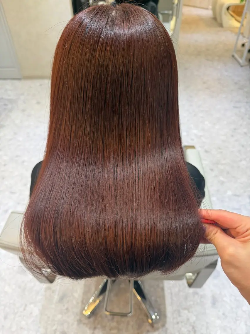 ミディアム カラー カット ヘアカラー トリートメント 🎀髪質改善/艶髪/ 艶カラー🎀浅田涼風のヘアスタイル