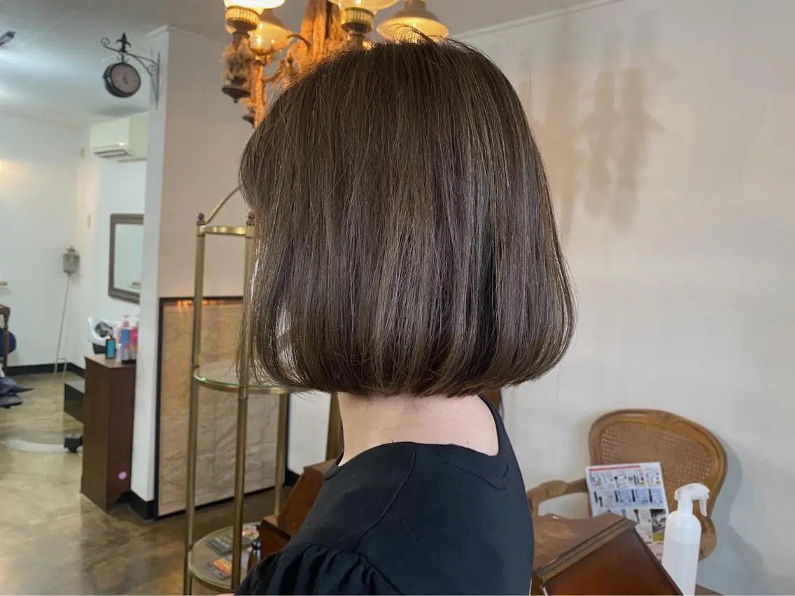 ミディアム カラー カット hair&make chambre宜野湾のヘアスタイル