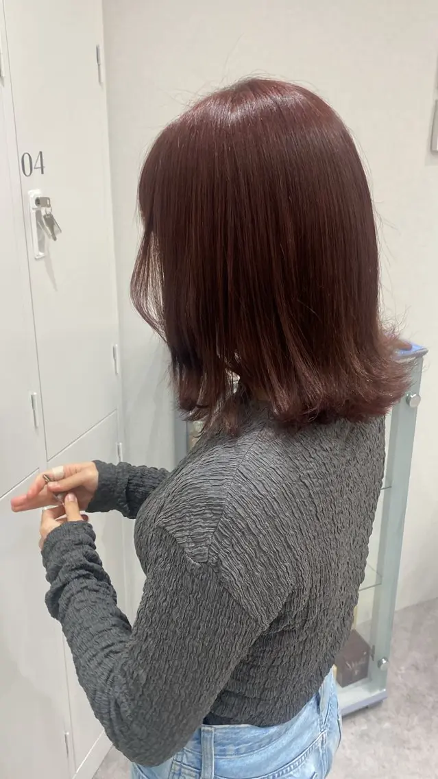 ミディアム カラー ヘアアレンジ ヘアカラー ボブ /ニュアンス/ satomi🧸💖のヘアスタイル