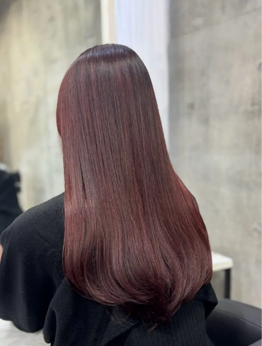 ロング カラー ヘアカラー トリートメント XELM高崎 nearaのヘアスタイル
