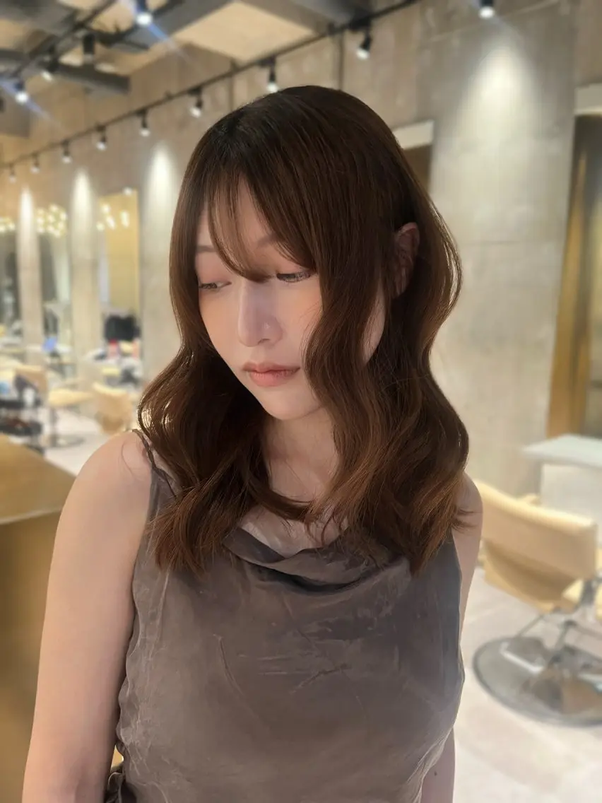 ミディアム カラー カット ヘアカラー haruka kobayashiのヘアスタイル