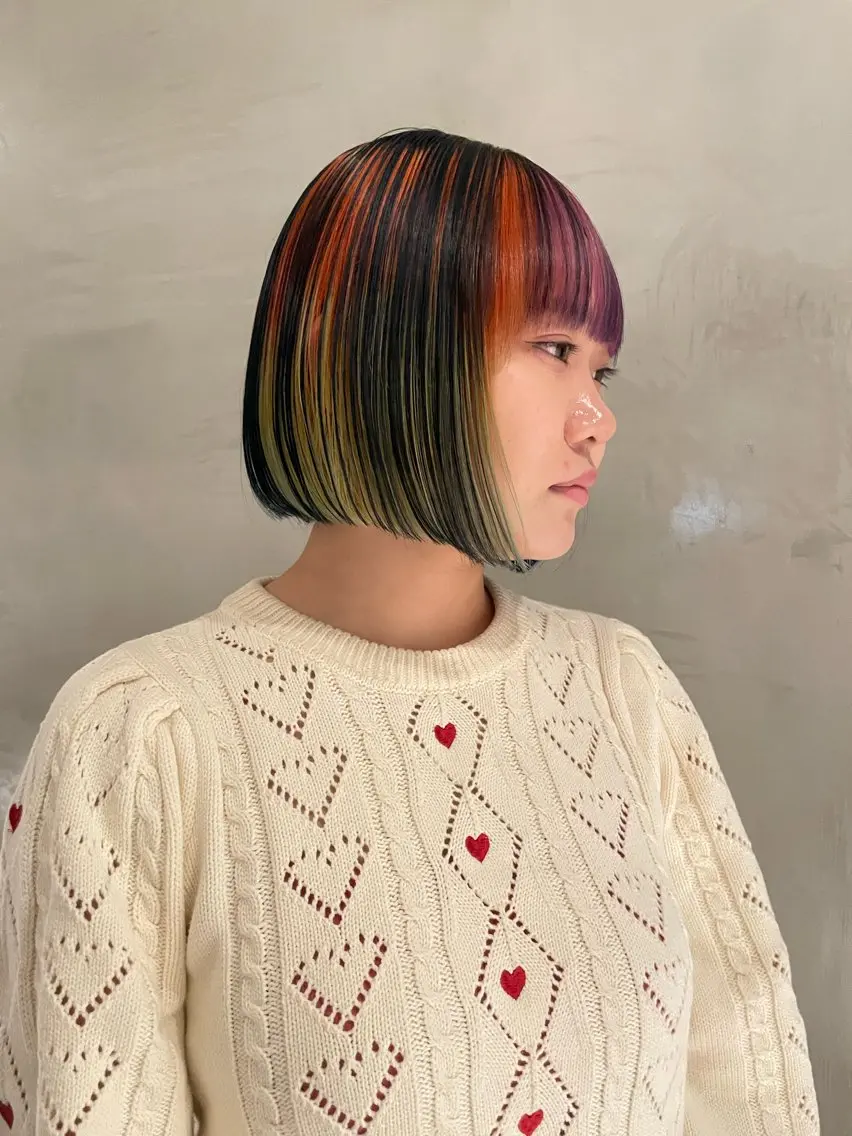 カラー ヘアカラー ブリーチ✧︎デザイン ゆうのヘアスタイル
