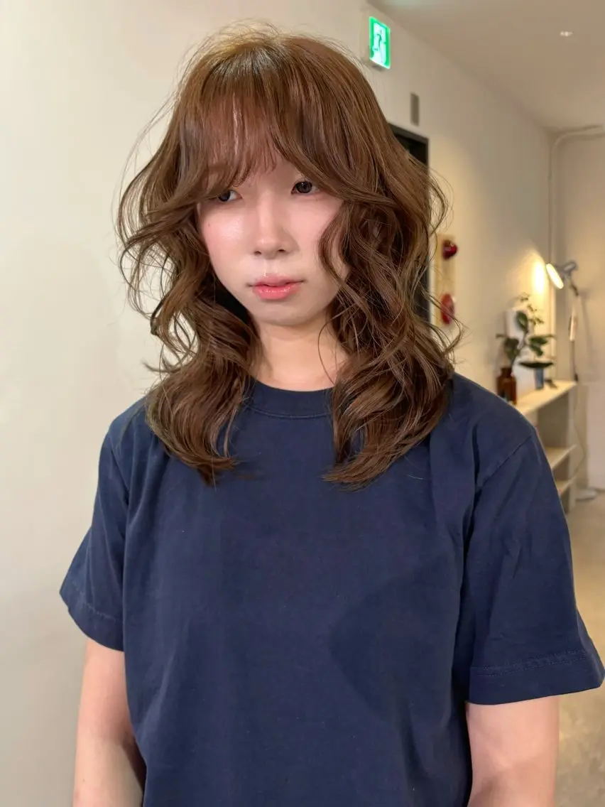 ミディアム カラー ブリーチ 透明感カラー ダブルカラー ブリーチなしカラー カット ヘアカラー mizuki/ピンク ベージュ.レイヤーのヘアスタイル