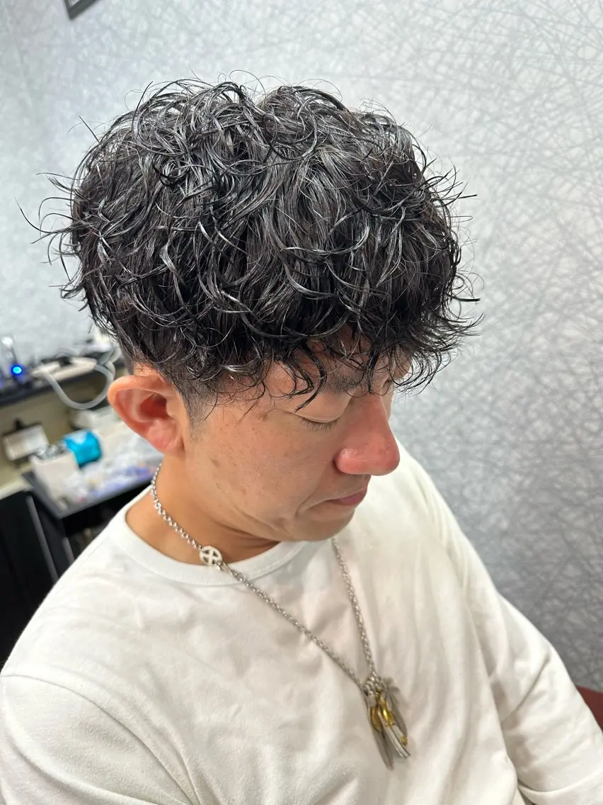 ショート カット パーマ 田島 颯人のヘアスタイル