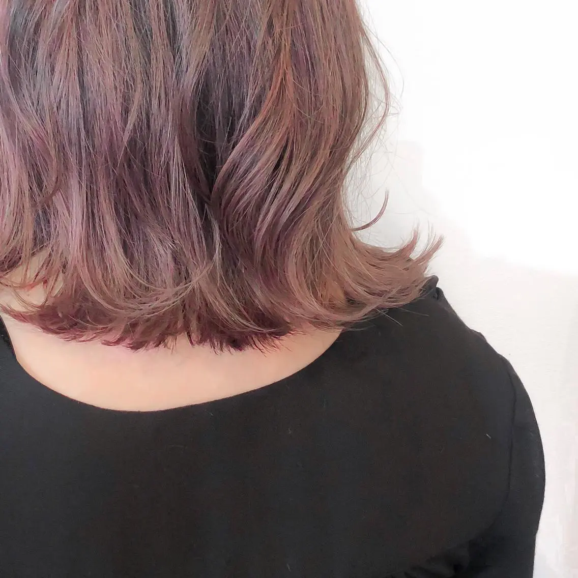 ミディアム カラー バレイヤージュ レイヤーカット ダメージレスサロン✨ kayo🌱のヘアスタイル