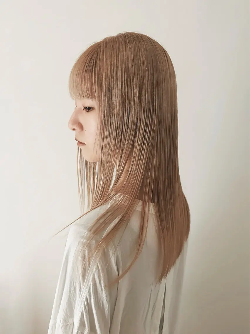 カラー ヘアカラー トリートメント 前野 日奈のヘアスタイル