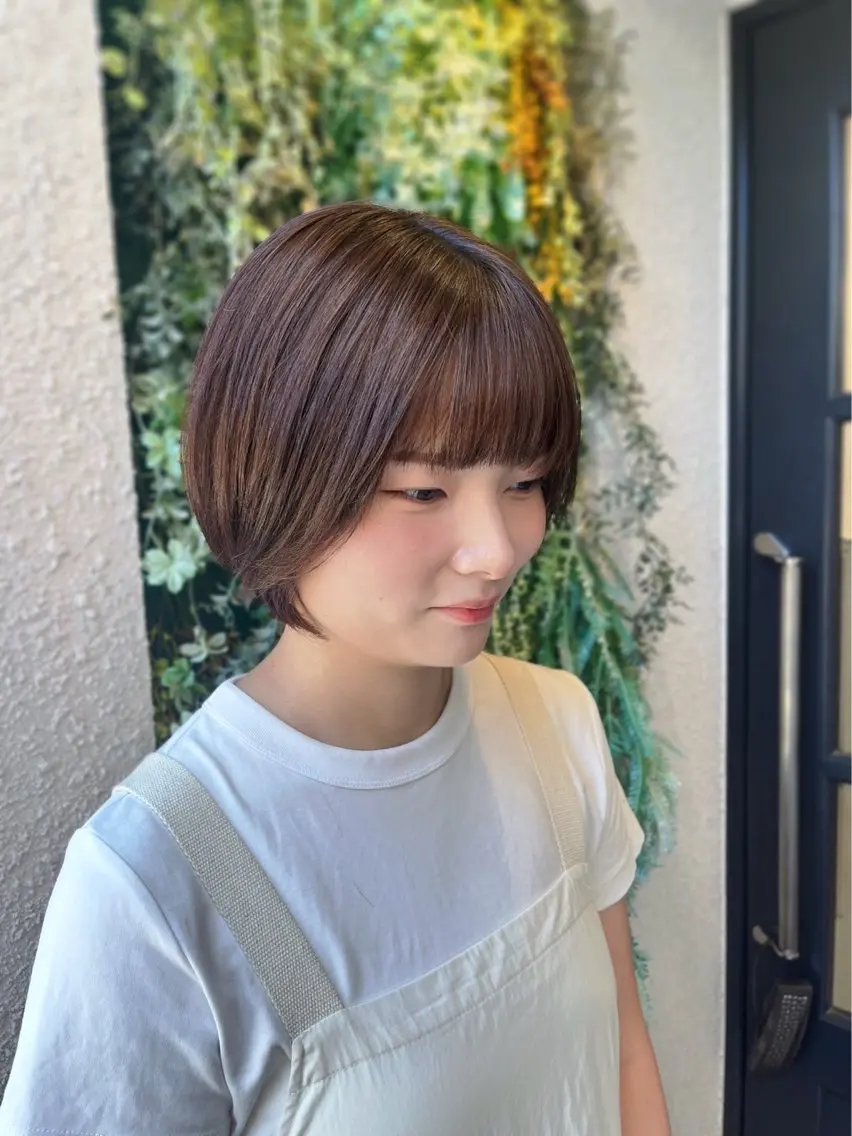 ショート ラベンダーブラウン 🪽ナチュラルヘア* 大下唯奈🪽🫧のヘアスタイル