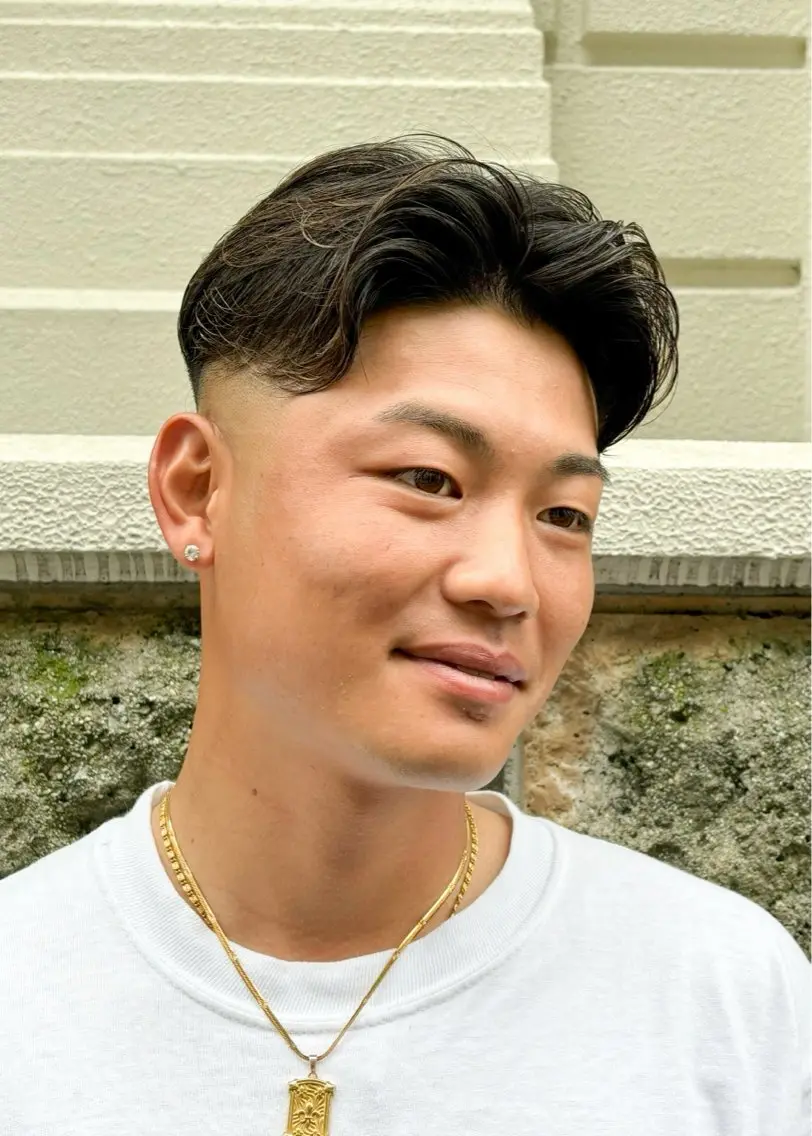 ショート パーマ メンズ メンズパーマ ニュアンスパーマ カット パーマ 三宮メンズカット ヨシイッキのヘアスタイル