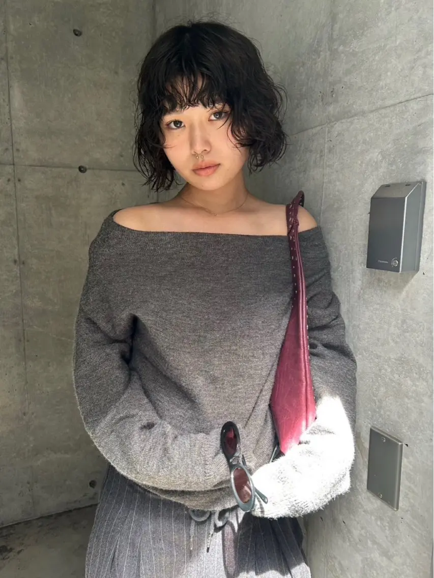ショート パーマ 🩵ブリーチカラー yuna🩵のヘアスタイル