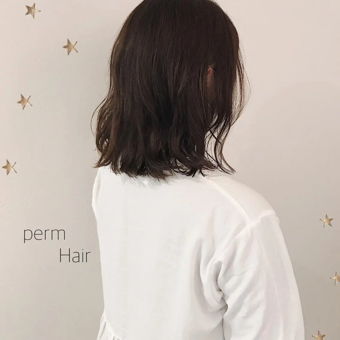 ミディアム パーマ カット パーマ 市川 千夏のヘアスタイル