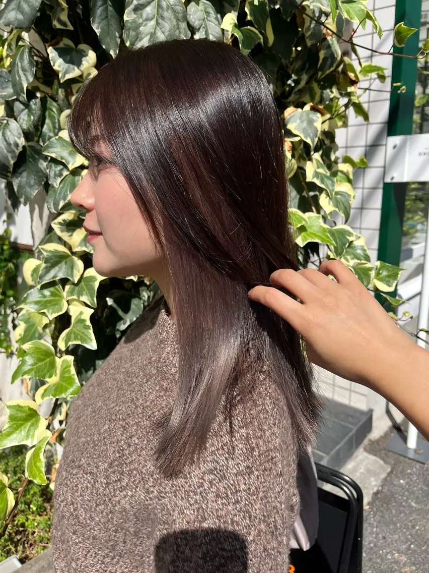 ミディアム カラー ブラウンカラー グレージュ ラベンダーカラー mary'sメリー /ニュアンスカラーのヘアスタイル