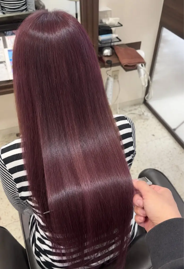 ロング カラー ブリーチ ブラウンカラー ダブルカラー ブリーチなしカラー ピンクカラー ヘアカラー NOA 曽田のヘアスタイル