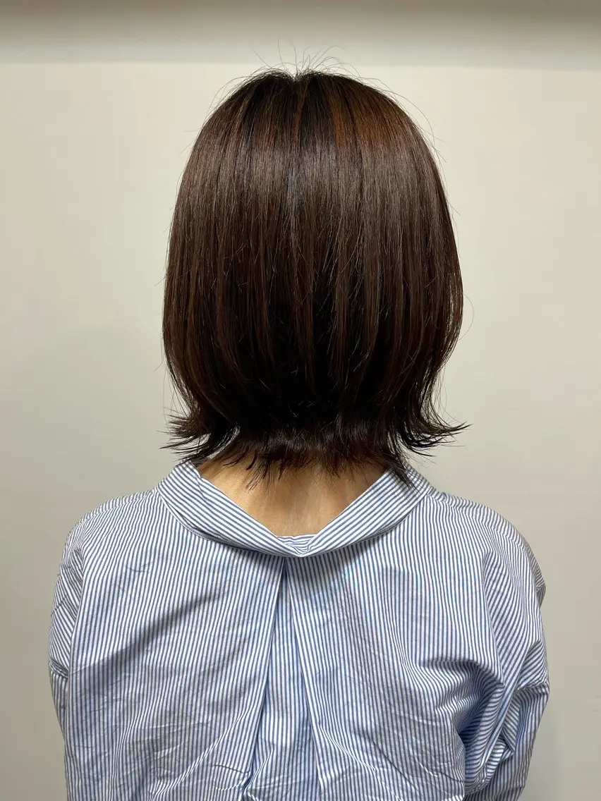 ミディアム ボブレイヤー ボブ レイヤーカット 柊 ルキのヘアスタイル