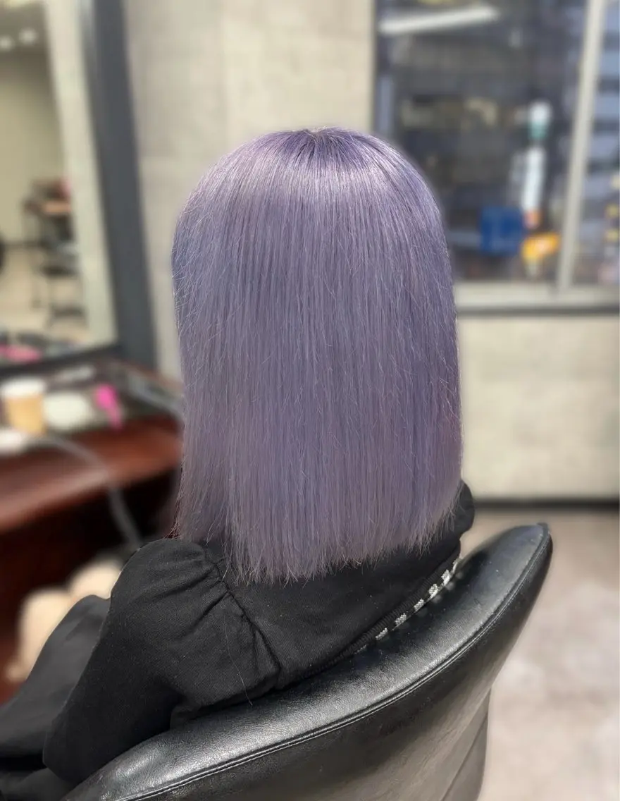 ショート パープルカラー ヘアカラー OZ 梅田店／ ユウリのヘアスタイル