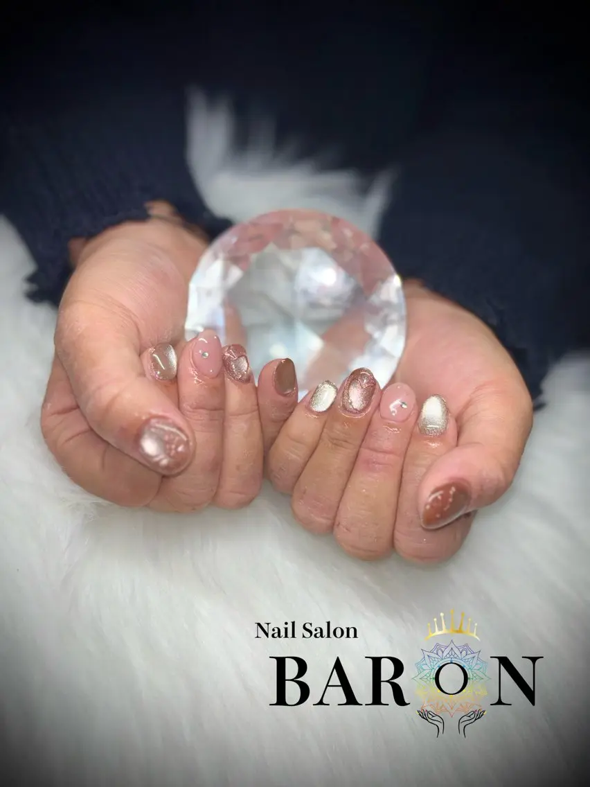 ネイル 春ネイル ♛︎BARON♛︎ MASHIROのネイルデザイン