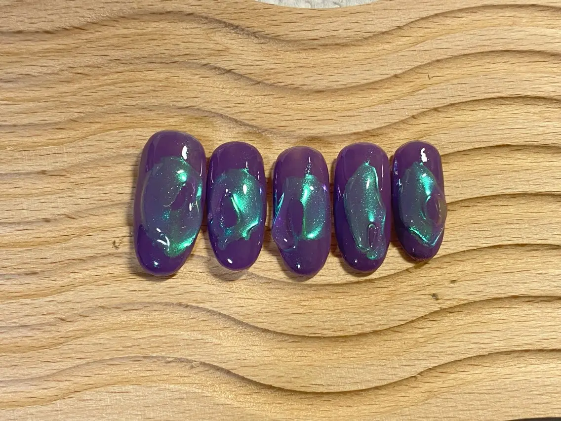 ネイル アートネイル オーロラネイル ニュアンスネイル ハンドネイル プライベートサロン N's Nailのネイルデザイン