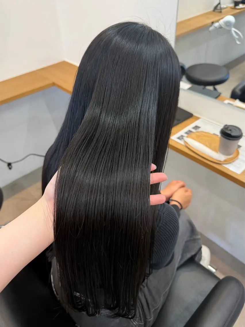 ロング カット ヘアカラー トリートメント 韓国風hair💕 Kanonのヘアスタイル