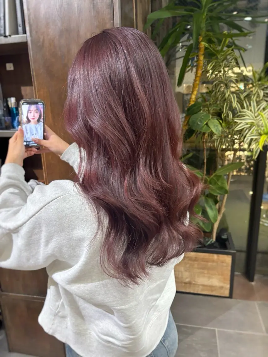ロング レイヤーカット カット ヘアカラー トリートメント MINXginza タイラミユネのヘアスタイル