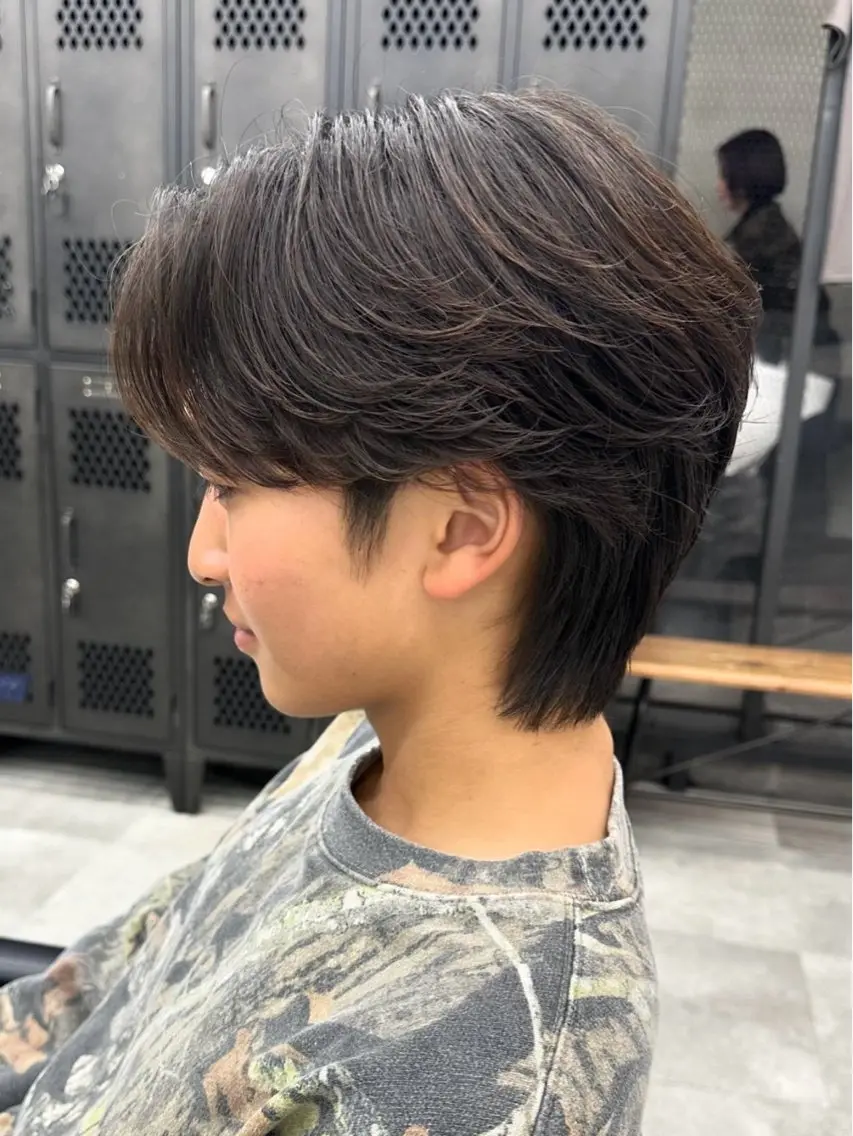 ショート パーマ メンズ センターパート カルマパーマ メンズパーマ カット パーマ トリートメント メンズ特化 🦋KANOKO🦋のヘアスタイル