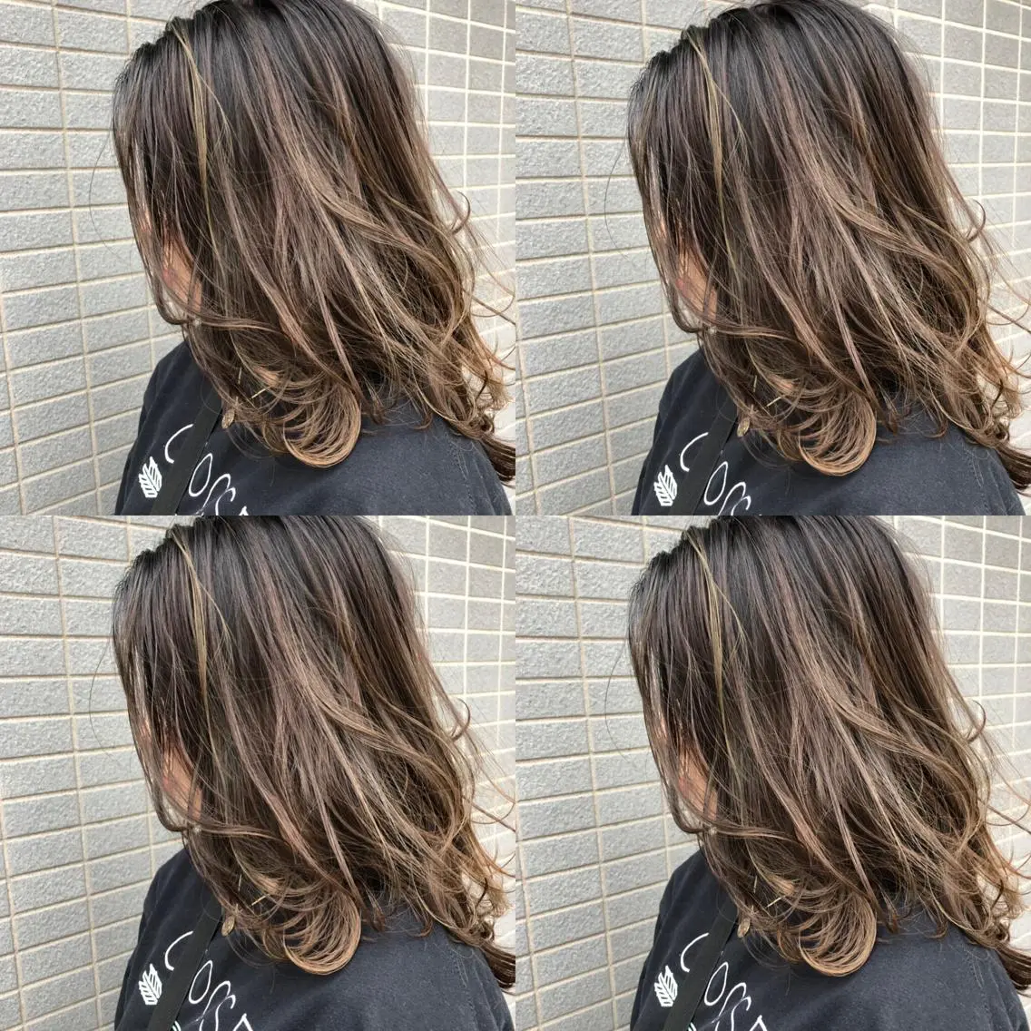 ロング カラー バレイヤージュ グラデーションカラー ハイライトカラー ハイライト レイヤーカット 似合わせ レイヤー須川のヘアスタイル