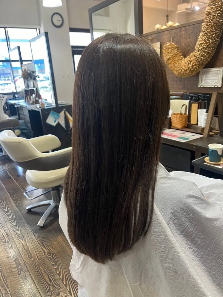 カラー ブリーチ ブリーチなしカラー カットモデル/安城 美容院/大庭夏音のヘアスタイル