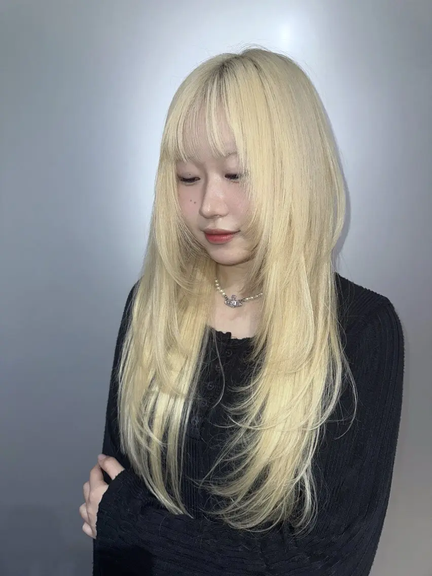 🎀人毛100%シールエクステ80本🎀レイヤーカット【新宿/エクステ/レイヤー/エクステ／韓国ヘア／韓国ロング】の写真