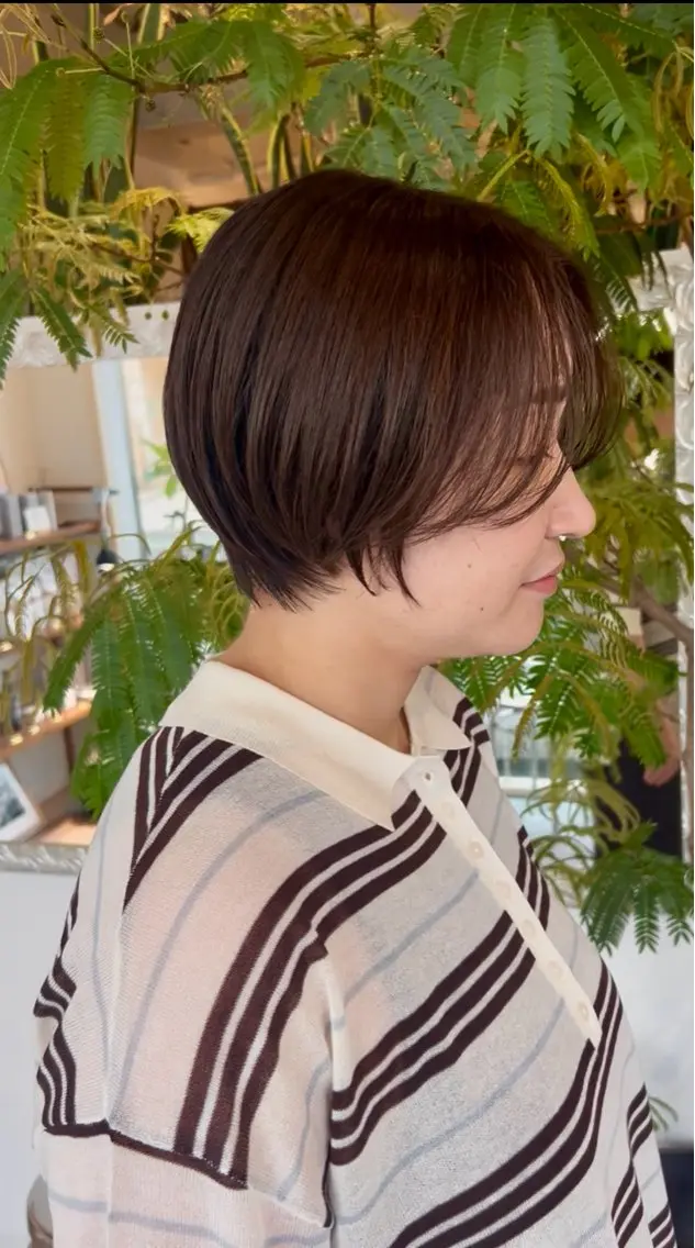 ショート 似合わせカット ショートヘア カット トリートメント ヘッドスパ ショート/オーガニッ ク/茅ヶ崎/柳下涼のヘアスタイル