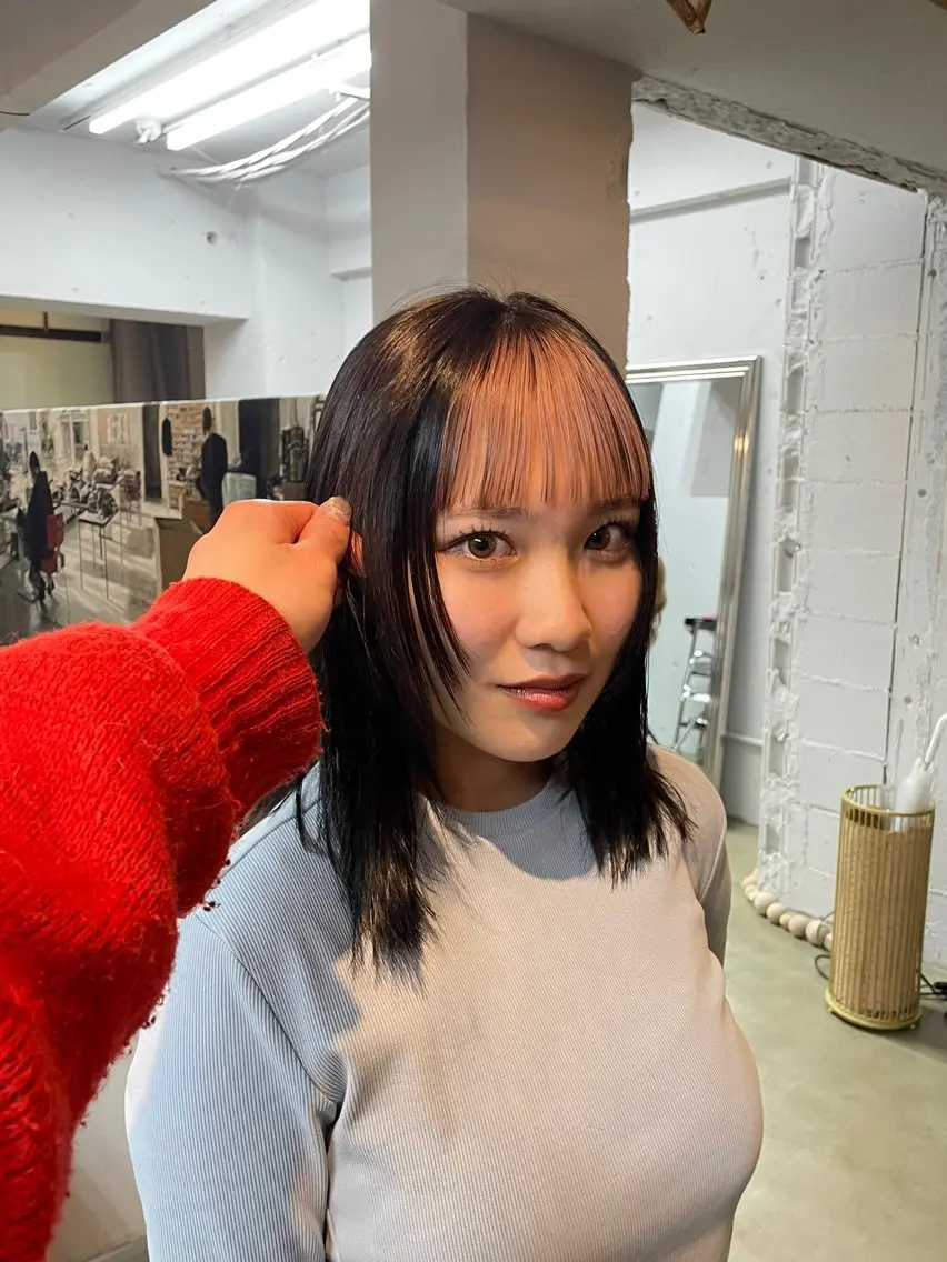 ミディアム カラー デザインカラー 和田 有生のヘアスタイル