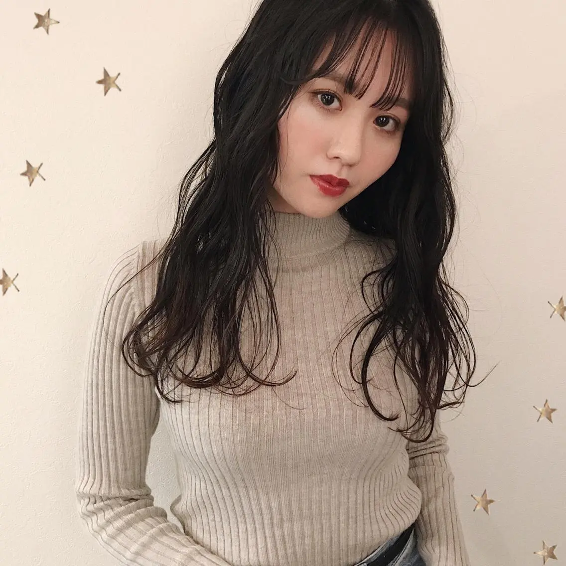 セミロング カラー カット ヘアカラー 市川 千夏のヘアスタイル