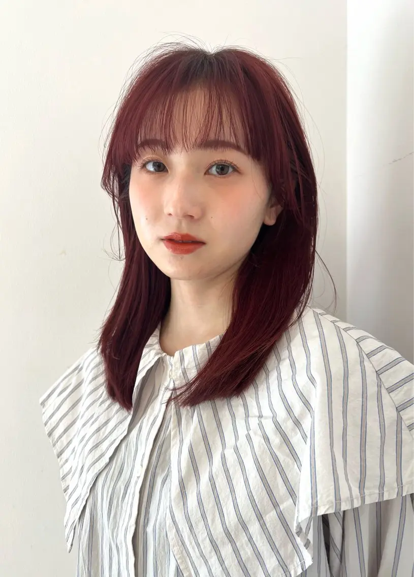 セミロング 韓国ヘア 🎀華澄のヘアスタイル
