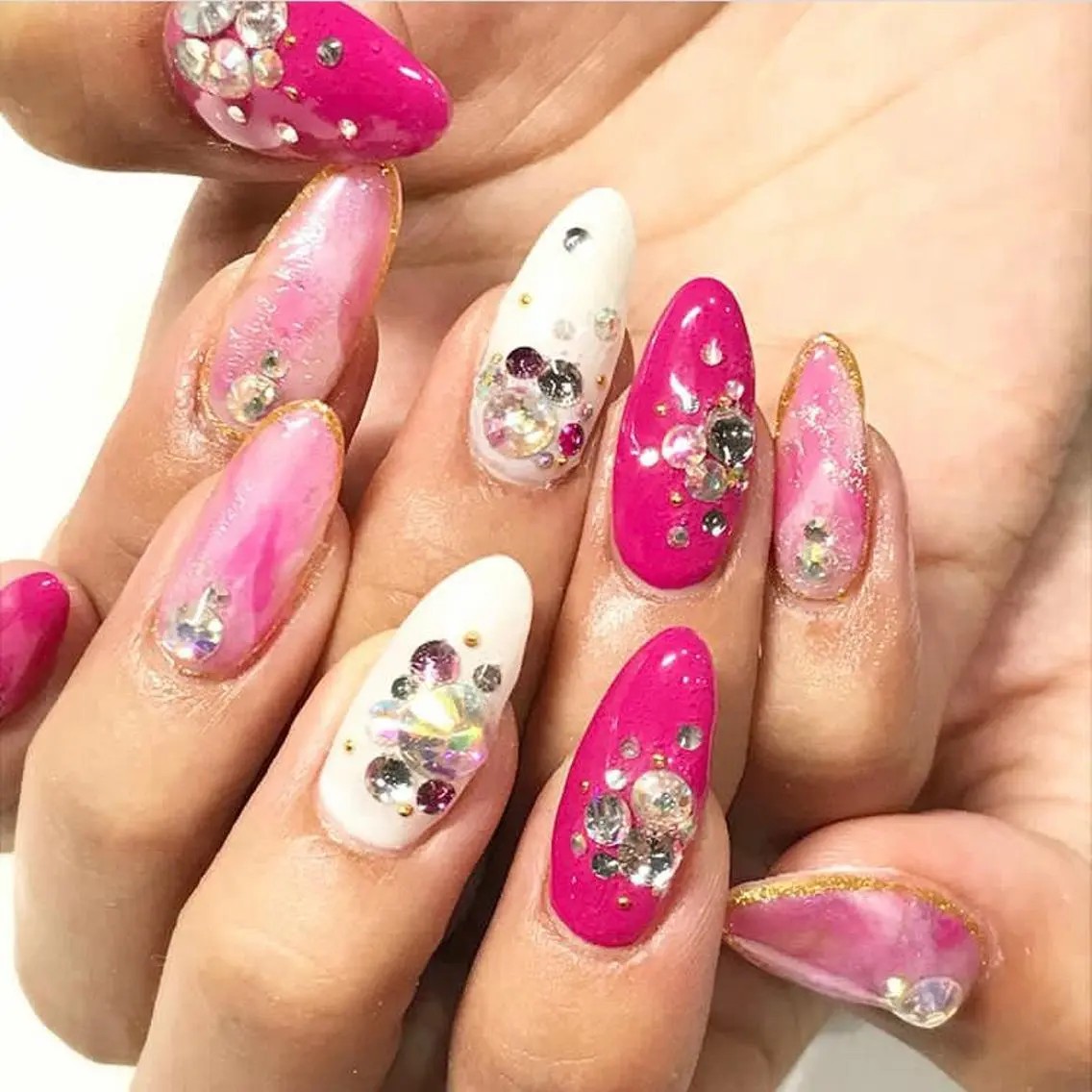 ネイル 渋谷/チップ長さ出し 👑アプレgel-xのネイルデザイン