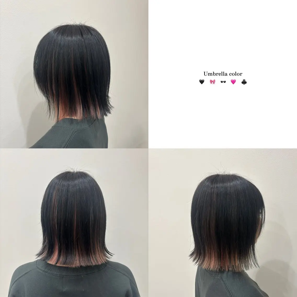 カラー 黒髪 ピンクカラー ボブ ILL mizuki🍀🤍のヘアスタイル