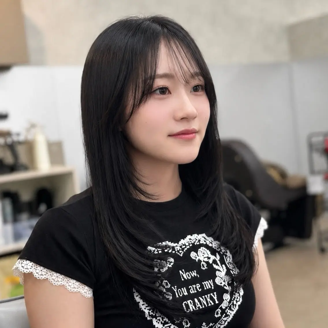 セミロング カット ヘアカラー ✨レイヤーカット✨ 顔まわり✂️鎌倉楓麻のヘアスタイル