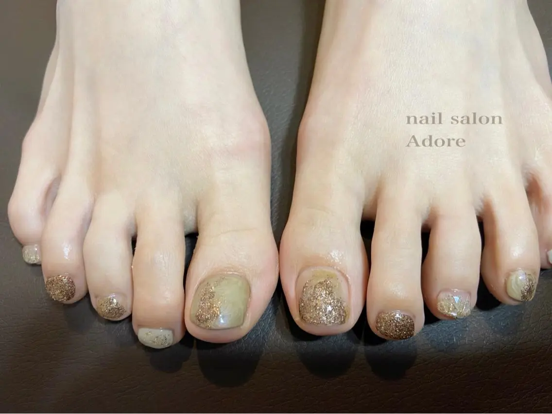 ネイル クリアネイル ミラーネイル ニュアンスネイル Adore nailのネイルデザイン