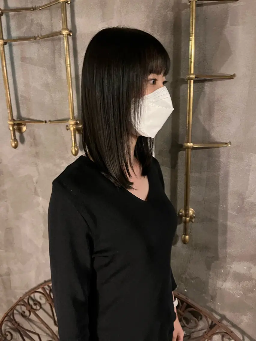 ミディアム 顔まわりレイヤー 顔周りカット レイヤーカット ブリーチ/縮毛矯正 ❤️‍🔥シンノスケのヘアスタイル