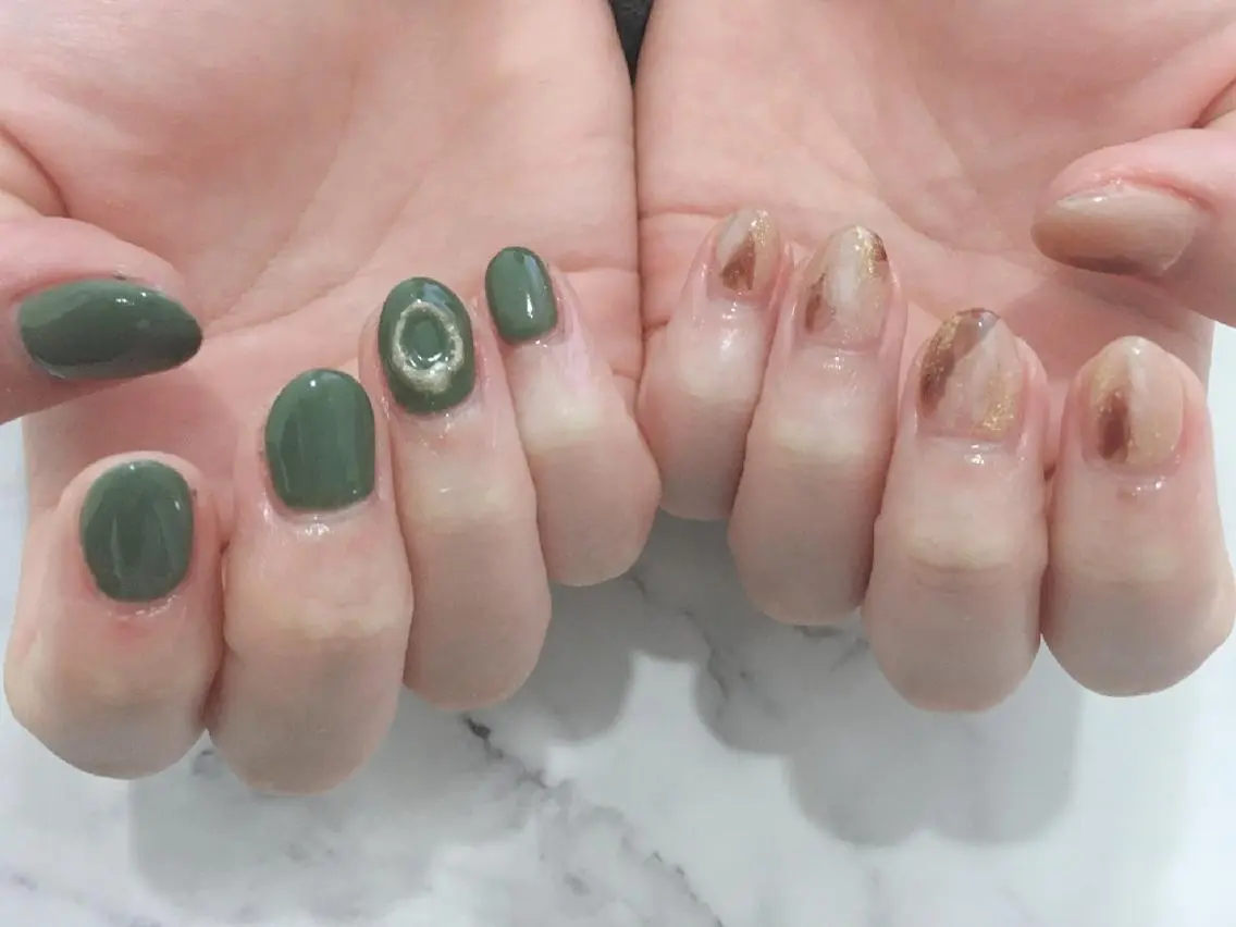 ネイル 長さ出し フラワーネイル ジェルネイル グラデーション ニュアンスネイル HIRATA RIEのネイルデザイン