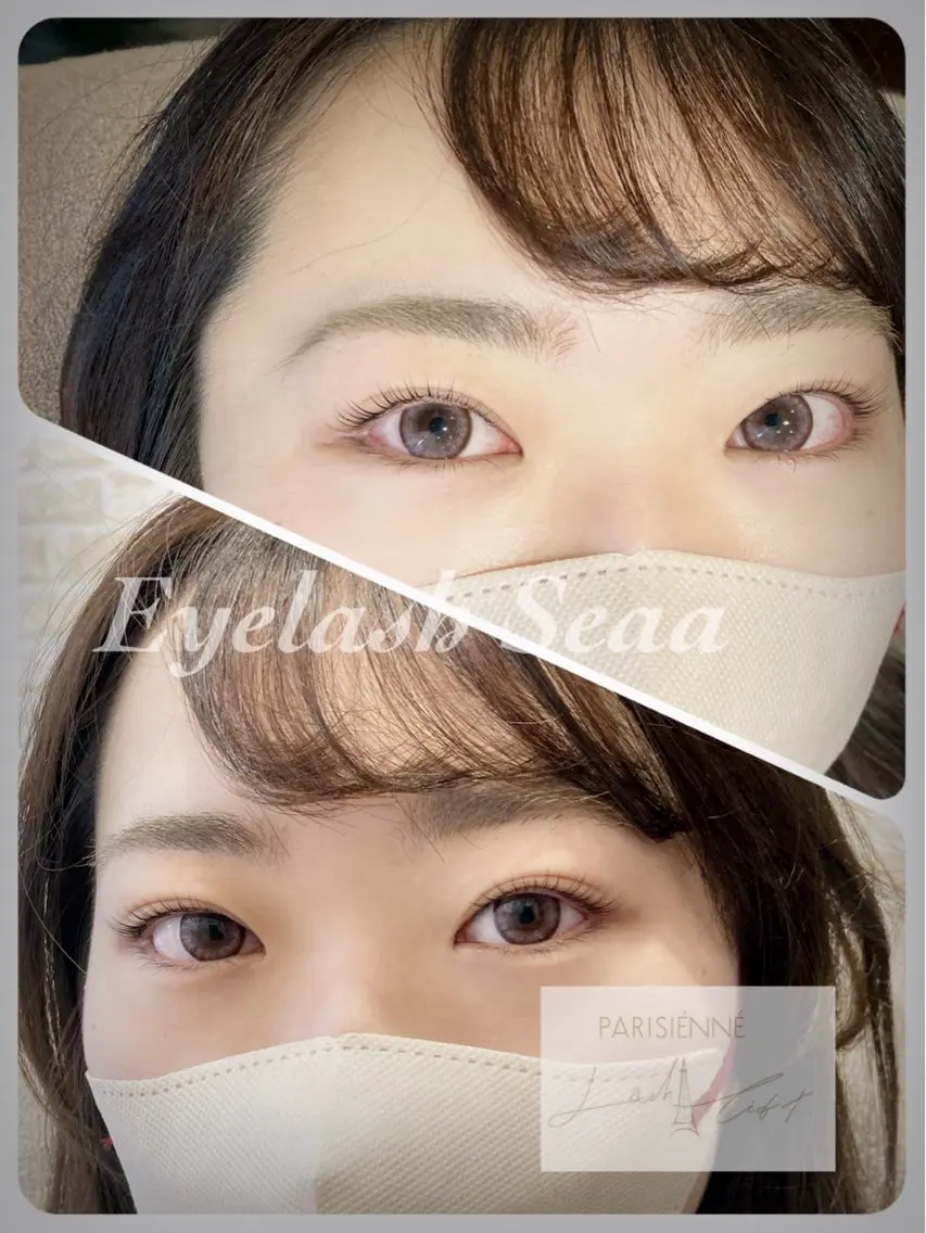 マツエク・マツパ パリジェンヌラッシュリフト アイラッシュ Seaa おおつきのマツエク・マツパデザイン