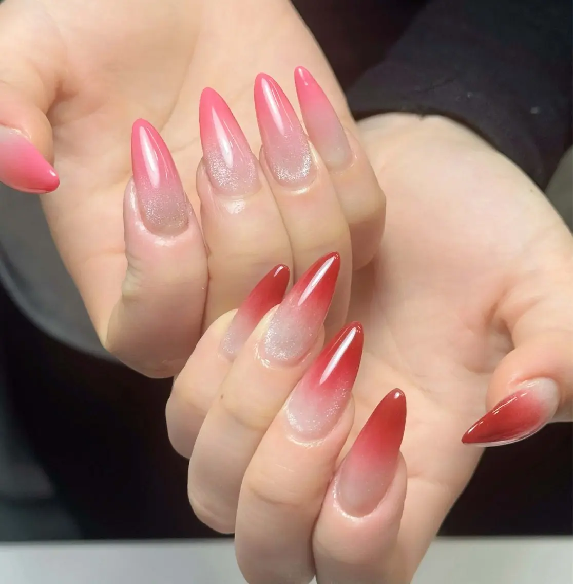 ネイル 成人式 ジェルネイル ガーリー ハート キラキラネイル 中野駅から2分 MEO NAILのネイルデザイン