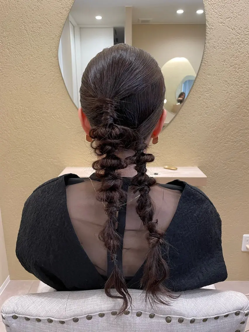 ロング ヘアアレンジ ヘアセット ユ ミのヘアスタイル