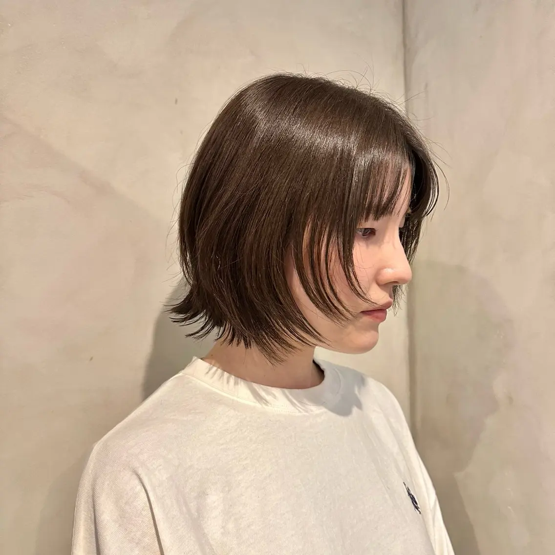 ショート ボブレイヤー ボブ レイヤーカット ウルフカット Yuki☺︎パーマ レイヤーカットのヘアスタイル