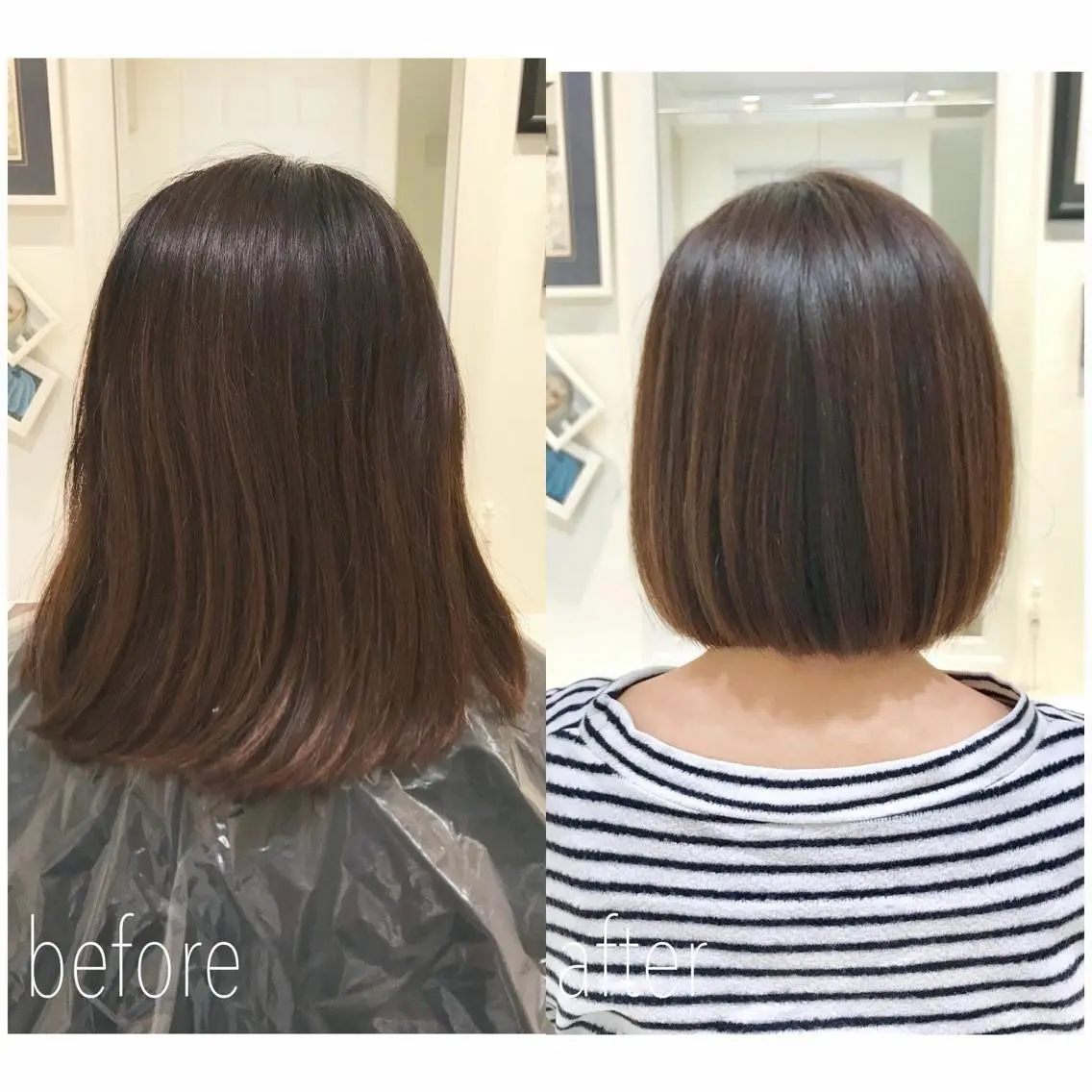 ショート ボブ ウフ 長瀬のヘアスタイル
